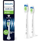 Philips Sonicare Optimal White Replacement Toothbrush Head, 7 Times More Plaque Cleaning, Medium Soft Brush Head, 2&rsquo;li P