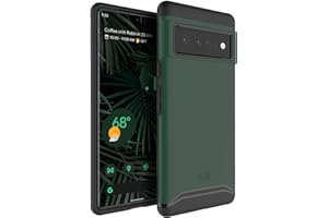TUDIA DualShield zaprojektowane dla Google Pixel 6 Pro etui (2021), [połączenie] odporne na wstrząsy klasy wojskowej, wytrzymałe, dwuwarstwowe, wytrzymałe, cienkie, twarde etui ochronne (Hunter Green)