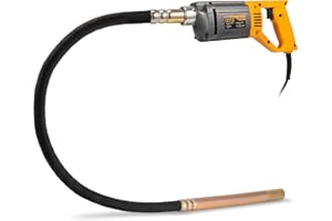 Hanchen Vibratore per Calcestruzzo Industriale 1080W Ago Vibrante per Cemento Elettrico Portatile 4000 giri/min 35mm con 1.5m Tubo per la Costruzione