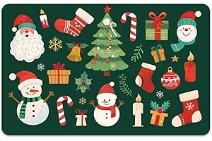 Peacoblue Bank Card Sticker Cake and Cute Christmas Pattern Credit Debit Card Custom Skin Cover Protector, 4 Styles Scratch-Proof and Aesthetic Decal for Most Popular EBT Transportation Key Card