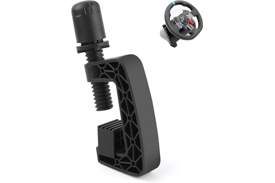 1 Pcs Steering Wheel Fixing Clamp for Logitech G25 G27 G29 G920 G923, Replacement Clamp Screw Bolt for Driving Force GT Racing Wheels, Compatible Steering Wheel Clamp for Easy Installation (Black)