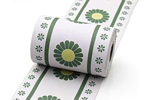 VisitRyl Cenefas Adhesivas para Cocina Baño Decorativas Margarita verde en la habitación infantil 10cm X 500cm Fácil Aplicación Resistente Agua