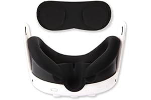 OOAVR Silicone Case Covers for Meta Quest 3 - Face Pad, Sweatproof and Light-Blocking Washable VR Face Cushion Accessory and Lens Cover