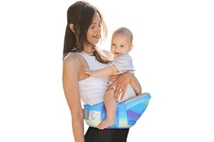 YooxArmor Baby Hip Carrier, Hip Carrier for Baby with Adjustable Waistband Support, Baby Carrier with Hip Seat for Newborn to Toddler Up to 66 Lbs, Baby Holder Carrier with Various Pockets for Dad Mom