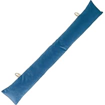 Nicola Spring Samt-Zugluftstopper, 60cm X 12cm, Gelb – Stylischer Türstopper Gegen Kälte Mit Praktischen Schlaufen