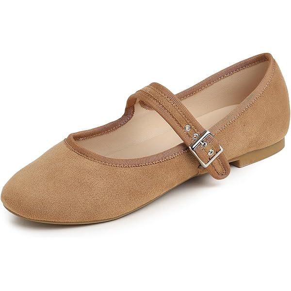 Ballerine Donna Con Strass E Fibbia - Mary Jane Punta Rotonda, Tacco Basso, Antiscivolo - Foto 9