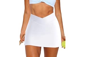 Coloquin Women Tennis Skort High Waisted Golf Skort Pickleball Mini Bodycon Skirt Tennis Skirt with Shorts