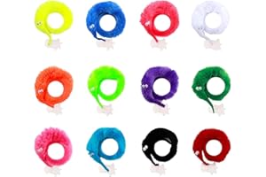 PUCIO 12 Stück Fuzzy Wurm Spielzeug, Magic Worm Twisty Zauberwurm Wiggly Worm, Bunt Wurm Spielzeug für Kinder und Katze，Kid Trick Toy Geburtstag Mitgebsel Geschenk Party Karneval Gefälligkeiten