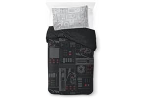 ‎JAY FRANCO Jay Franco Star Wars Darth Vader Einzelbettbezug aus 100% Baumwolle - inkl. 50 x 70cm Kopfkissenbezug