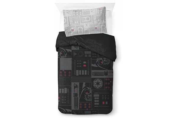 Jay Franco Star Wars Darth Vader 100 % bomull enkelt påslakanset - inkluderar 50 x 70 cm örngott