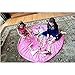 Dopobo® Protable Toy Storage Bag Kids Play Mat Toys Organizer, Ideal for Lego, Duplo & Other Children's Toys for Faster Cleanup, Diameter 1.5M (Pink)