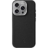 Minesk iPhone 14 Pro Max i&ccedil;in MagSafe ile Uyumlu &Ccedil;izilmeyen ve Parmak İzi Tutmayan Deri G&ouml;r&uuml;n&uuml;ml&uuml; Metal Tuşlu ve Metal Lens &Ccedil;