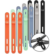 10 Stück Wiederverwendbare Silikon Kabelbinder - Verstellbare Kabelorganizer Für Zuhause & Reise