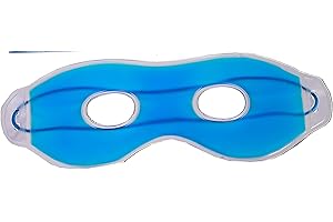 MC TREND Maschera per gli occhi con gel refrigerante blu; occhiali per dormire, per rilassarsi, per il benessere, per spa, per combattere occhi gonfi e occhiaie, insonnia, emicrania e mal di testa