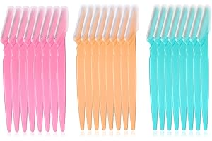DDSHUN Eyebrow Razors Eyebrow Razors Shaper Trimmer Shaver Facial Hair Remover Exfoliating Dermaplaning Tool with Precision Cover Cosmetic Exfoliating Makeup for Women and Men - 24PCS