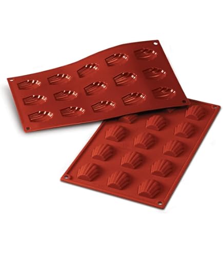 Silikomart SF014 Silikonform Für TARTELLETTA (15 Hohlräume, Ø50 Mm) – Antihaftbeschichtet, Made In Italy, Rot