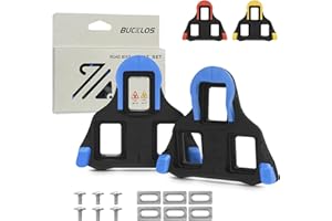 AEYINO for Shimano SPD-SL Cleats for Road Bike Cycling Shoes Compatible with Pedals-BH10/BH11/BH12 Float Cleats for Indoor Peloton & Outdoor Bicycle Training