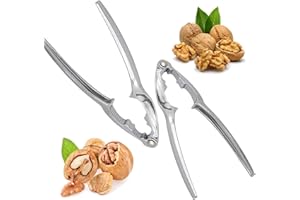 May Huang Schiaccianoci, 2 PCS Schiaccianoci in Metallo, Noce Pinze, Noce Pinze, Noce Cracker, Pecan Cracker, Pinze per Noci, per Noci, mandorle, nocciole, Frutti di Mare