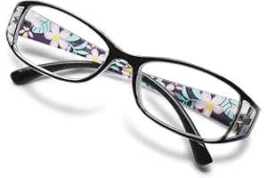 KOOSUFA Okulary do czytania damskie pomoc w czytaniu pomoc wzrokowa wygląd kwiaty jakość okulary pełne 1.0 1.25 1.5 1.75 2.0 2.25 2.5 2.75 3.0 3.5 4.0 4.5 5.0 5.5 6.0