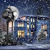 ☛【Schöne Schneeflocken&romantische Schneelandschaft】-Viele weiße Sonnenfackel drehen sich wie Schneeflocken, die von dunklem Himmel fallen. Es ist schön und romatisch, geeignet für Dekoration im Raum und außen. Weite Verwendung in Diskotheken, Clubs, KTV, Bars, Fest, Weihnachten, Halloween, Hochzeiten, Familienfeiern usw.