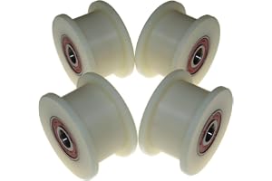 Förpackning med 4 x nylonbä Idler 60 mm diameter 25 mm spår 12 mm lager exakt maskinbearbetat i EU (60-25-12)