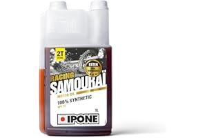 ‎IPONE IPONE – Samourai Racing Erdbeere Motoröl ZT Motorrad – Vollsynthetisch mit Ester – Hochleistungs-Schmierstoff – 1 Liter Dosierkanister