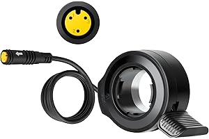 E-Mangue Acceleratore a Pollice per Bafang 3 pin femmina, Acceleratore Bici Elettrica per BBS01B BBS02B BBSHD Mid Drive Motor, Thumb Throttle bicicletta elettrica con connettore impermeabile