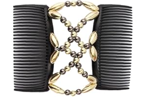 AYRSJCL Perlen Haarkämme Magie Elastische Haarklammern Dehnbares Haarkamm Doppelclips Frauen Mädchen Haarschmuck