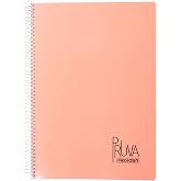 Meteksan Pruva A4 Pet Spiralli Karton Kapaklı Defter 144 Yaprak - Kareli - Turuncu