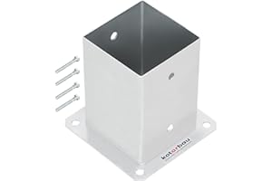 KOTARBAU® Supporto per Pali Quadrati 100 x 100 mm Zincato Con Bullonei Manicotto Scorrevole Staffa Palo Legno Supporto Trave Ancoraggio Pali Fissaggio Pali Legno Staffa Pali Legno