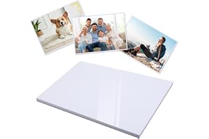 wenrescry Fotopapper A4 högglans – 50 ark, 200 g/m² – bläckstråleskrivare, omedelbart torrt, vitt – perfekt för bläckstrålesk