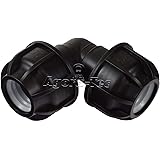 Agora-Tec PE-Fitting Winkel 90 Grad 25mm auf 25 mm für PE-Rohr 25mm SCHWARZ
