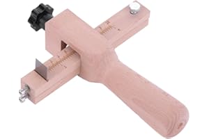 Walfront Leather Craftool Adjustable Wood Strip and Strap Cutter Leather Hand Cutting Tool With Blades
