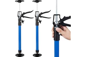 Jokapy 2Pcs Support Télescopique 30-59 cm/50-115 cm Charge Maximale 40 kg Étai de Soutien Porte Tige Télescopique pour Plafond Montage Plaques de Plâtre(50-115cm)