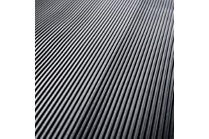 SHIELD AUTOCARE Black Rubber Matting Roll | Heavy Duty, Indoor & Outdoor, Non-Slip, Waterproof & Easy to Cut | Ideal for Garage, Van, Gym, Sheds | 1m Width 3mm Thick A-Grade Flooring Mat (Fine Ribbed, 1m x 1m)