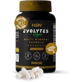HSN Evolytes Electrolyte Salts | 120 Vegetable Capsules | Sodium, Magnesium, Potassium, Calcium and Chloride. Ideal for cycli