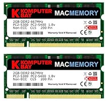Komputerbay J19 Macmemory Apple Arbeitsspeicher 4GB Kit (2x 2GB Module, PC2-5300, 667MHz, 200-polig) DDR2-SODIMM für Apple iMac und Macbook Speicher