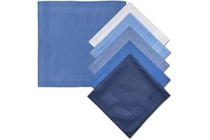 Bmeigo Men's Handkerchiefs Cotton, 5/12pcs Soft Gents Hankies Set Assorted Pocket Square Hankie Classic Hanks for Men and Women, Wedding, Party, Groom, Prom, Celebration(40 x 40cm/15.7 x 15.7in)