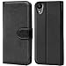 Produktbild Conie Handyhülle für Wiko Sunny 2 Plus - Bookstyle- Klapp- Serie, Etui aus PU Leder, Sunny 2 Plus Booklet Flip Hülle Schwarz