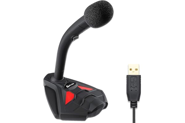 KLIM Voice V2 - Microphone USB de Bureau - Nouveauté - Micro Gamer Idéal pour Jeux Vidéo, Streaming, Youtube, Podcast - Qualité de Son Optimale - Compatible Windows, Mac, PS4 - Rouge