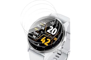 VideoSecu 4 Stück für Panzerglas für Garmin Venu 3 Schutzfolie, Selbstheilende Schutzglas, Ultradünne 0.2mm, Blasenfrei, Ölfeste & Kratzfeste Schutzglas, Anti-Fingerabdruck Displayschutz