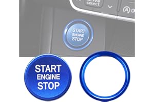 Youzzei Audi Start Stop Knopf Abdeckung, Auto Motor Start Stop Knopf für Audi A4 A5 A6 A7 A8 Q3 Q5 Q7 Startknopf Abdeckung, Verbessert Aluminiumlegierung Dekor audi q5 Aufkleber - Blau