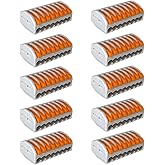 QitinDasen 10Pcs Premium PCT-218 Lever-Nut Wire Connectors, 8 Port Conductor Compact Wire Connectors, Splicing Type Quick Con