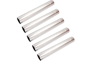 HpLive Tuyau de cheminée en acier inoxydable Rallonge de tuyau de poêle/conduit de cheminée Coude de poêle Tuyau d'échappement de poêle/cheminée, L 400 x Ø 60 mm (5 pièces)