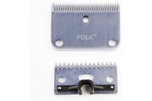 Folk Cuchillas de Recambio para esquiladoras, GTS, Sure-Clip, Tipo Lister tamaño Mediano de 1 o 3 mm de Corte (B- 3 mm de Grosor)