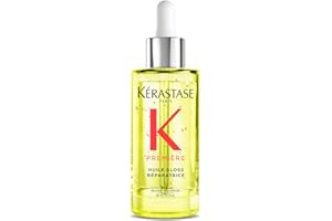 KÉRASTASE Première - Huile Gloss Réparatrice Sans Rinçage - Huile Capillaire Anti-Fourches - Répare La Fibre En Profondeur & Ravive L'Éclat - Formule Innovante - Sans Parabène - Cheveux Abîmés - 30 ml