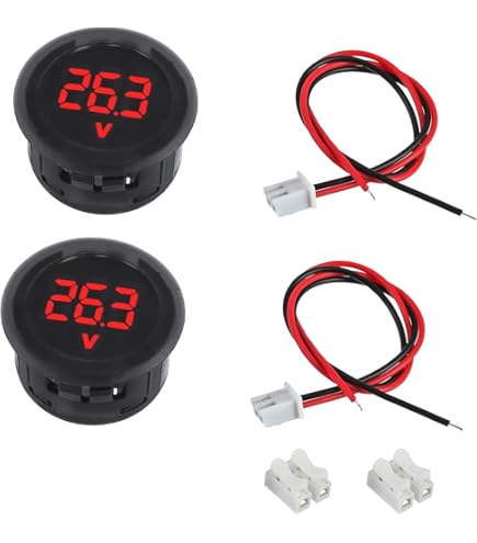 Nuovo Pannello Di Visualizzazione Del Misuratore Di Tensione Digitale A Led Da 12v Per Auto E Moto~p61109027 - Foto 2