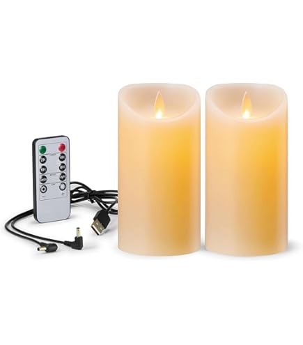 Bougies LED Vacillantes Koelaa - Flamme 3D Réaliste, Télécommande Et Minuterie - En Cire Naturelle, Sans Flamme - Pour Décoration D'ambiance