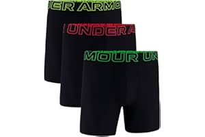 Under Armour Men's 3-Pack Performance Tech Mesh Boxer Brief, 6" Inseam – Breathable, Moisture Wicking, Soft Touch, All-Day Comfort