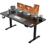 Homall 160x80 cm Höhenverstellbarer Elektrisch Schreibtisch, 2-Fach-Teleskop, Sitz-Stehpult mit Vierteilige Tischplatte, Comp